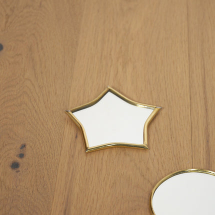 Mini miroir en laiton doré - Différentes formes