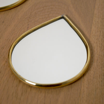 Mini miroir en laiton doré - Différentes formes