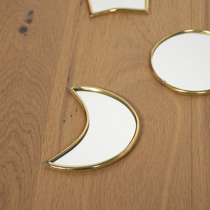 Mini miroir en laiton doré - Différentes formes