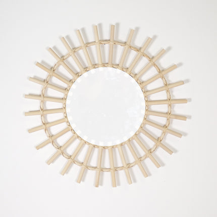 Miroir en rotin naturel