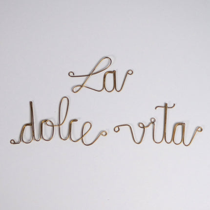 Mot en laiton doré - La dolce vita