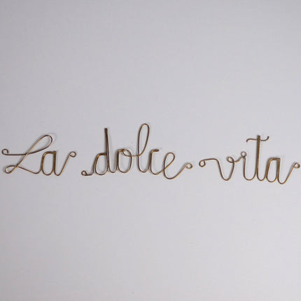 Mot en laiton doré - La dolce vita