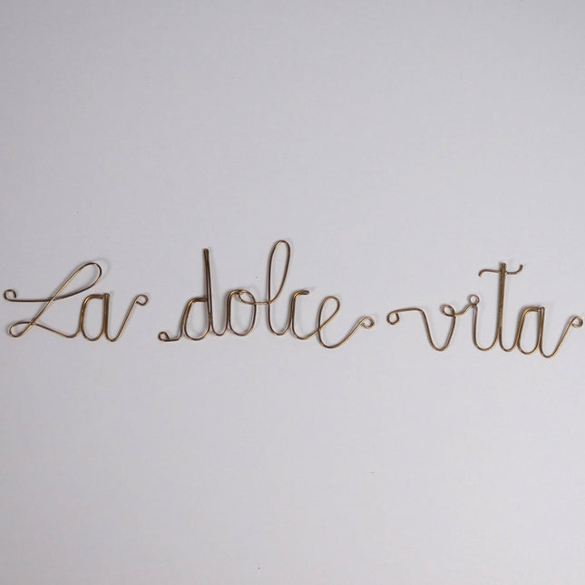 Mot en laiton doré - La dolce vita