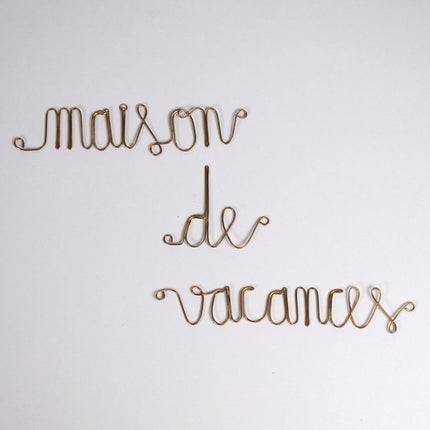 Mot en laiton doré - Maison de vacances