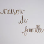 Mot en laiton doré - Maison de famille