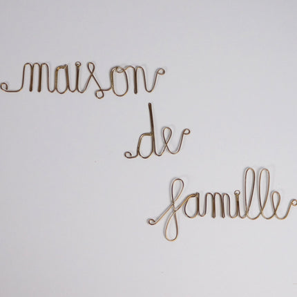 Mot en laiton doré - Maison de famille