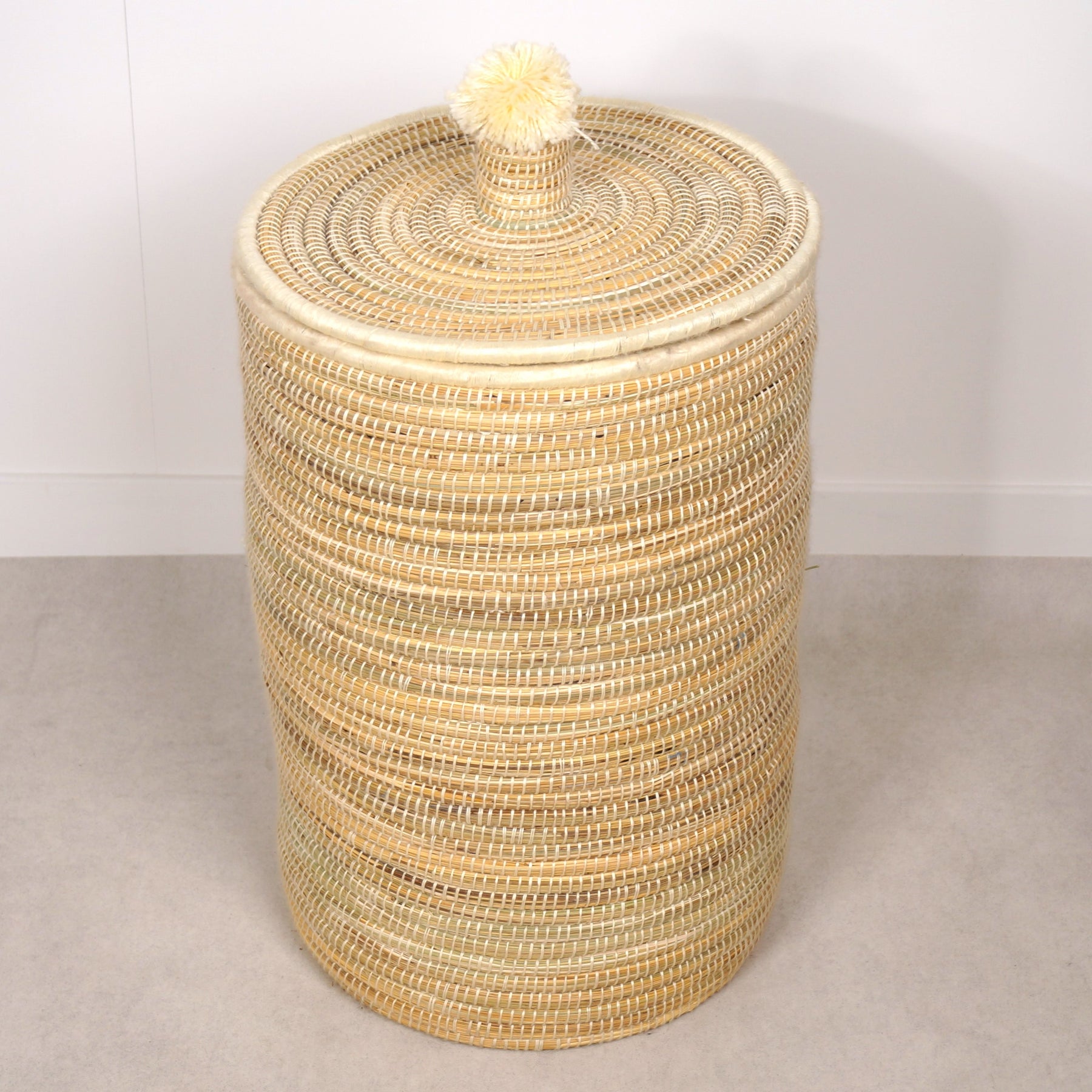 Panier De Rangement En Osier Avec Couvercle - 18x12 Cm - Décoration Et Organisation
