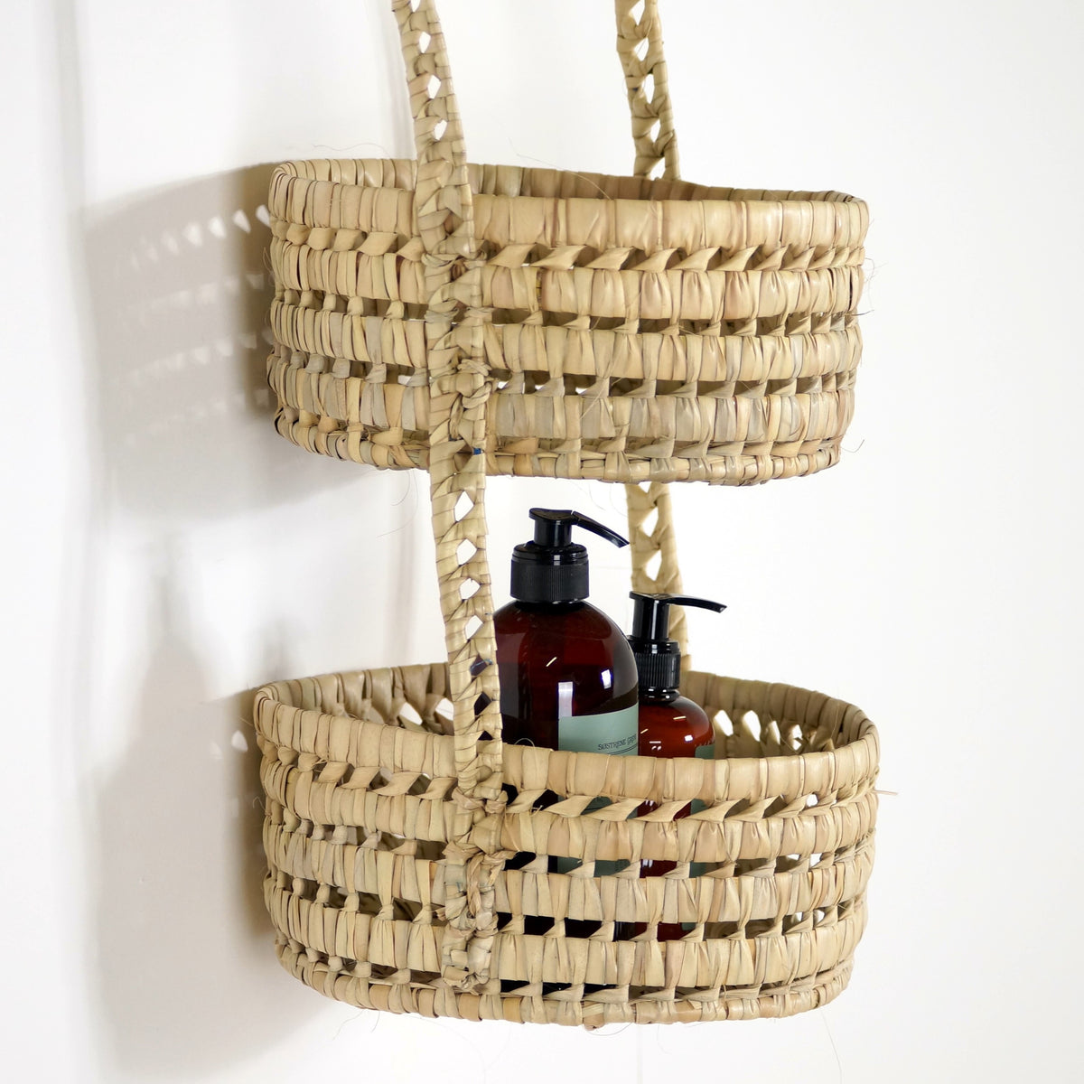 Panier Mural Suspendu En Métal Fityle - Rangement Robuste Blanc Pour Cuisine, Salle De Bain Et Bureau