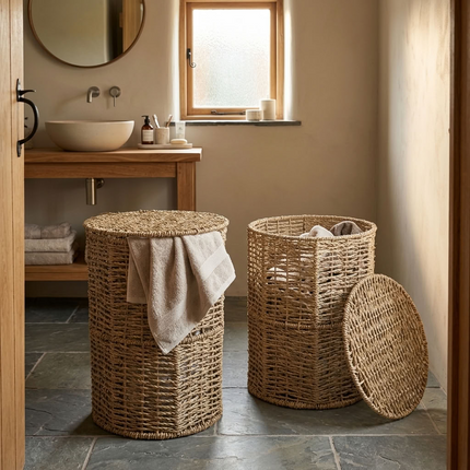 Panier à linge en en corde