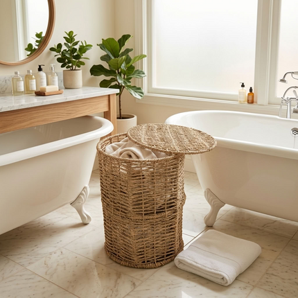 Panier à linge en en corde