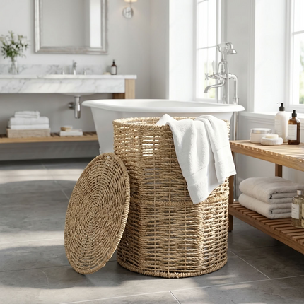 Panier à linge en en corde