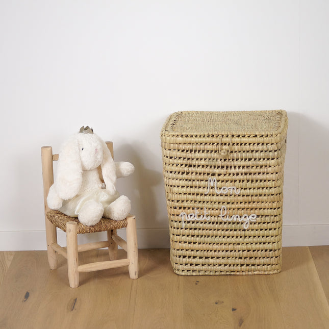 Panier à linge en feuilles de palmier Carré - Personnalisable