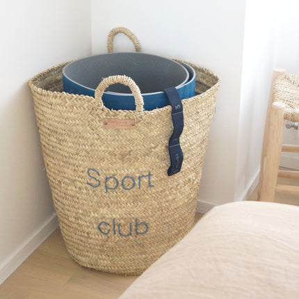 Panier de rangement en osier avec anses - Personnalisable
