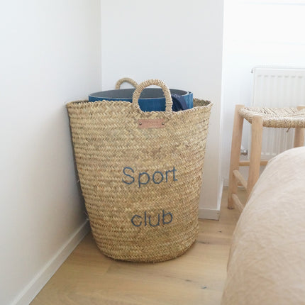 Panier de rangement en osier avec anses - Personnalisable