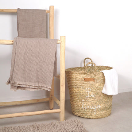 Panier de rangement en osier avec anses - Personnalisable