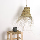 Suspension luminaire bohème en rotin naturel