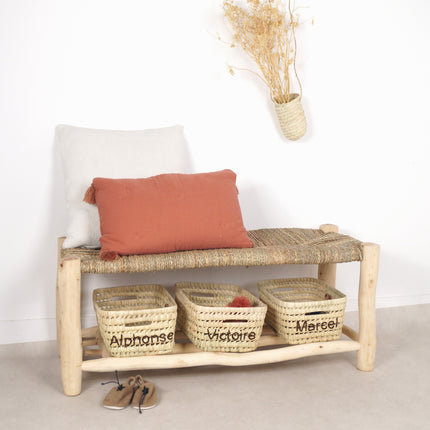 Panier de rangement en feuilles de palmier - Personnalisable
