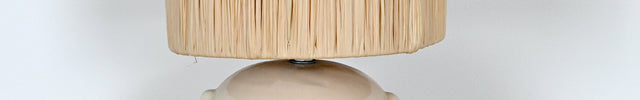 Pied de lampe en tadelakt beige - Picots