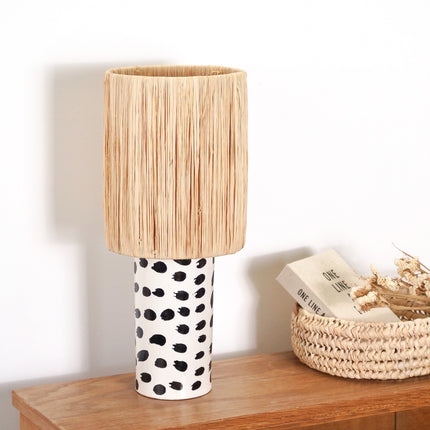 Pied de lampe en céramique - Motif pois