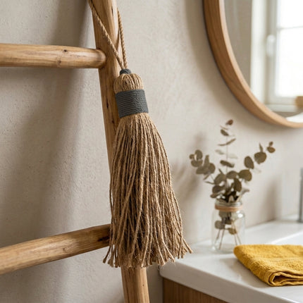Pompon décoratif en jute