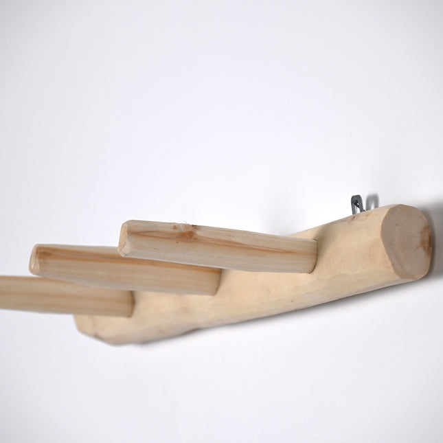 Porte manteau 3 patères en bois