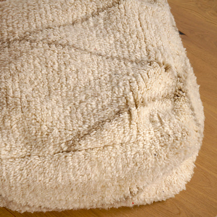 Pouf Béni Ouarain - Géométrique beige