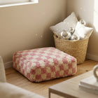 Pouf Béni Ouarain - Damier rose
