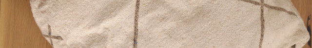 Pouf berbère Kilim - Géométrique beige