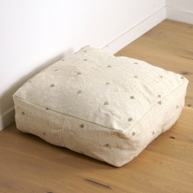 Pouf Kilim - Pois beige