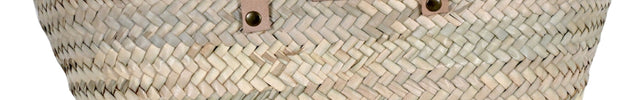 Panier cabas anses cuir rivet