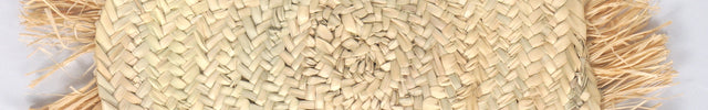 Set de table rond en feuilles de palmier et raphia