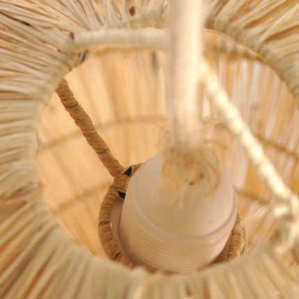 Suspension en raphia - Boule ronde