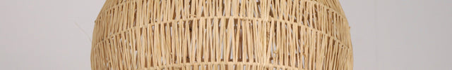Suspension en raphia - Boule ronde