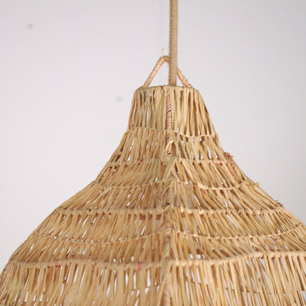 Suspension XL en raphia - Forme fleur