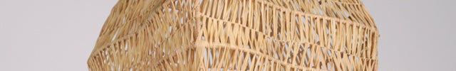 Suspension en raphia - Forme fleur
