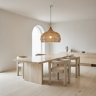 Suspension XL en raphia - Forme fleur