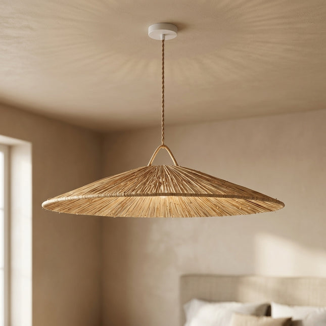 Suspension plate en raphia