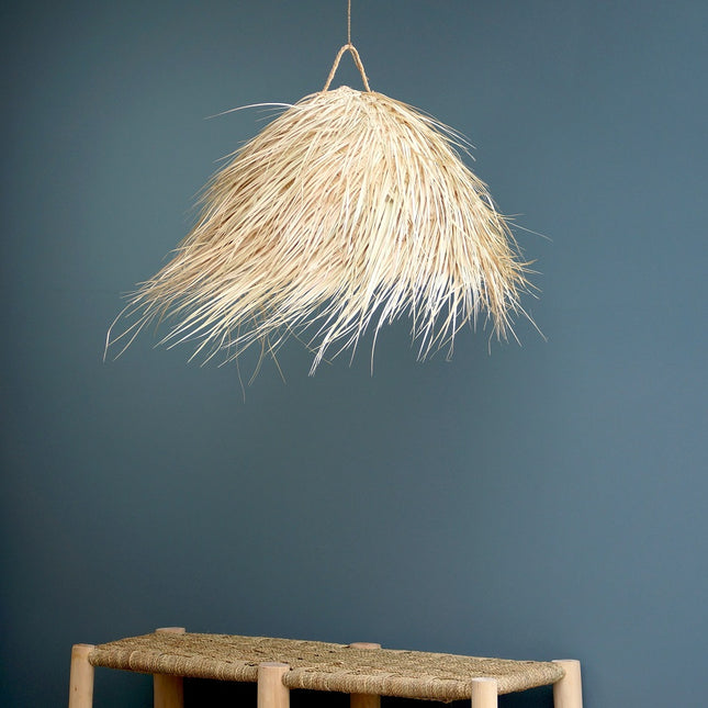 Suspension bohème paille 60cm - Boule