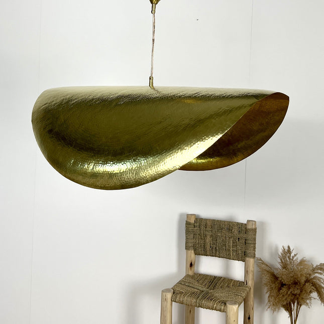 Suspension en laiton doré martelé Brass 100cm