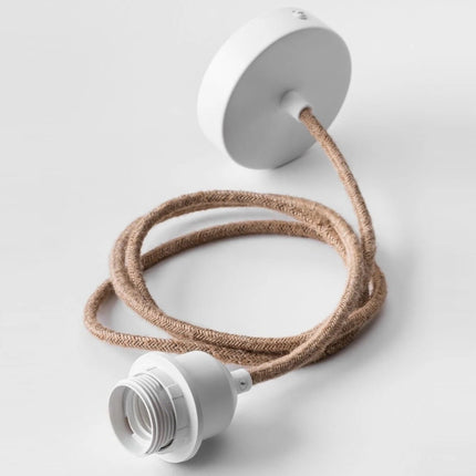 Système électrique pour suspension blanc et jute