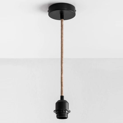 Système électrique complet pour suspension extérieure noir et jute