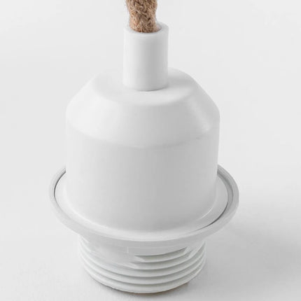 Système électrique pour suspension blanc et jute tressé