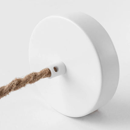 Système électrique pour suspension blanc et jute tressé