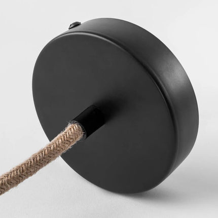 Rosace noir pour suspension extérieure en jute