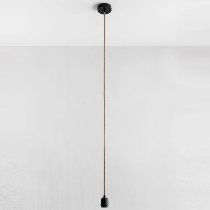Système électrique pour suspension extérieur noir et jute