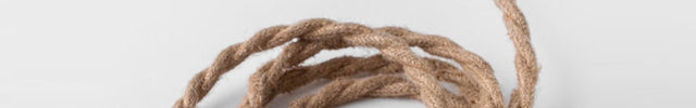 Système électrique pour suspension blanc et jute tressé