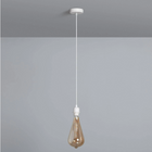 Système électrique pour suspension E27 - Textile Blanc