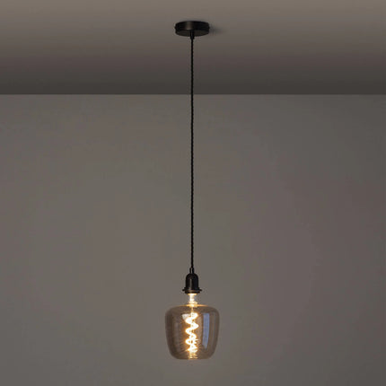 Système électrique pour suspension E27 - Textile Noir tressé