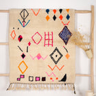 Tapis berbère Azilal 180 x 112cm - Symboles berbères multicolores