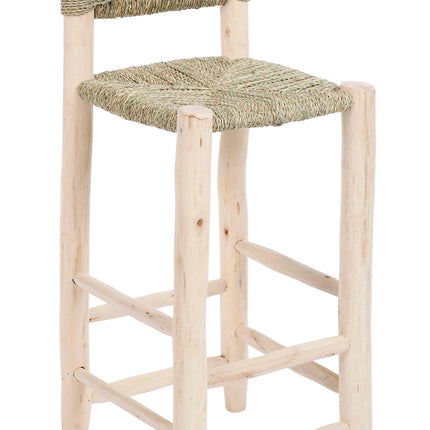 Chaise haute en bois et corde - 70cm